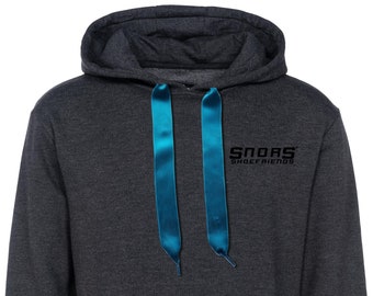 SNORS hoodies-SATIN Hoodieband TÜRKIS-2 lengths-cord for hoods flat