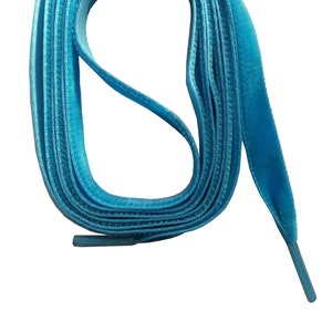 SNORS-SAMT laces-SAMTSENKEL turquoise, 2 lengths, about 9 mm image 1