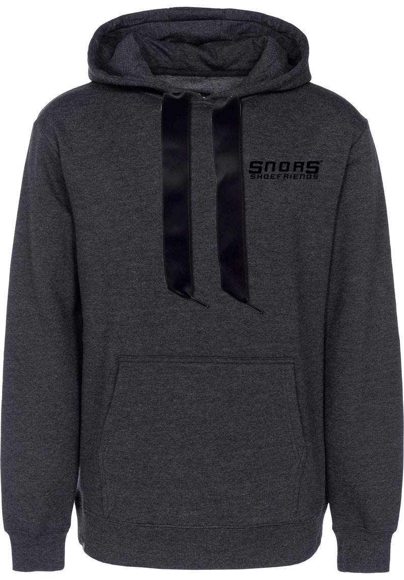 SNORS hoodies-SATIN Hoodieband SCHWARZ-2 lengths-cord for hoods flat image 1