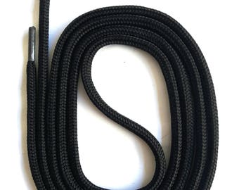 SNORS - Schnürsenkel - SICHERHEITSSENKEL Schwarz, 8 Längen, ca. 5mm - Rundsenkel für Arbeitsschuhe, Wanderschuhe, Trekkingschuhe