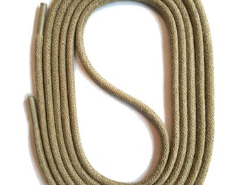 SNORS - laces - round LACES natural sand, 3 lengths, diameter approx. 2-3 mm