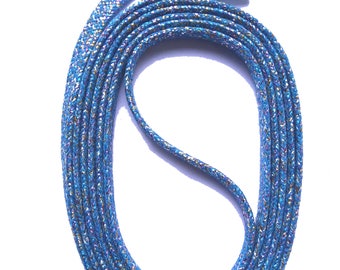 SNORS - dentelle - paillettes lin petit-fils 130 cm, environ de 5 mm turquoise