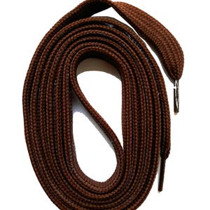 SNORS - Schnürsenkel - FLACHSENKEL Dunkelbraun, 10 Längen, 2 Breiten