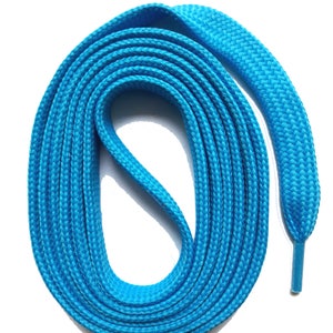 SNORS - Shoelaces - FLAT LACES Turquoise, 10 lengths, 2 widths