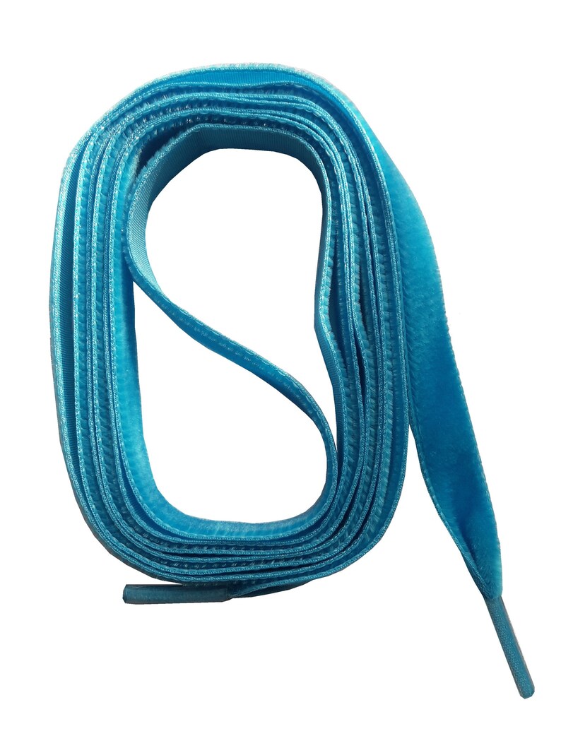 SNORS-SAMT laces-SAMTSENKEL turquoise, 2 lengths, about 9 mm image 1