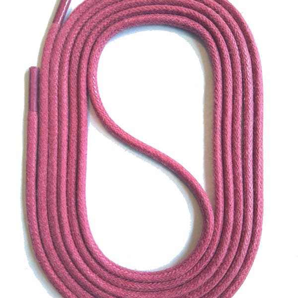 SNORS-veters-GEWAXT ronde SENKEL roze, 7 lengtes, ca. 2-3 mm