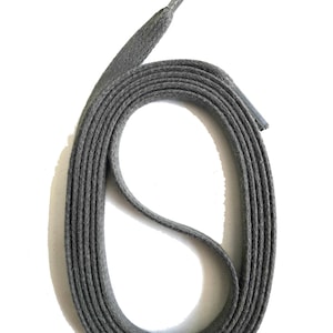SNORS - Shoelaces - WAXED FLAT LACES Grey, 4 lengths, 6 mm wide, flat
