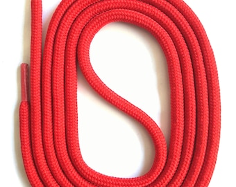 SNORS - Laces - SAFETY Enkel Red, 8 lengths, approx. 5 mm - Round stools for work shoes, hiking shoes, trekking shoes