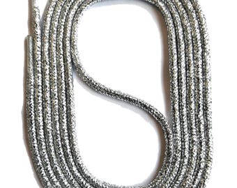 SNORS - schoenveters - ronde veters zilver, 4 lengtes, ca. 3 mm, geïntegreerd. Treinstabilisatie