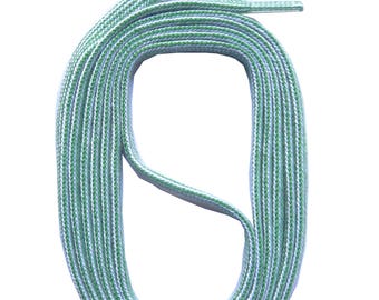 PETIT-fils de SNORS - dentelle - lin blanc/vert, rayé, 130 cm, env. 5 mm