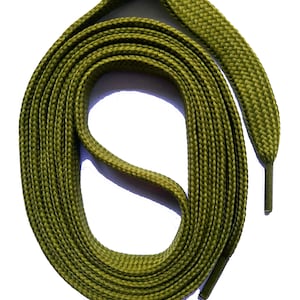 SNORS - Shoelaces - FLAT LACES Khaki, 10 lengths, 2 widths