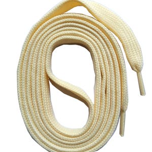 SNORS - Shoelaces - FLAT LACES Cream, 10 lengths, 2 widths