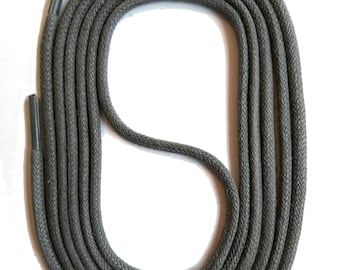 SNORS - Laces - WAXED ROUND SENKEL Grey, 7 lengths, approx. 2-3 mm