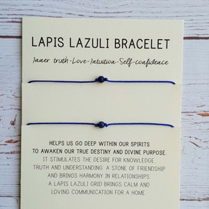 Lapis Lazuli Bracelet - Couple Bracelet -  Lapis Lazuli Bead Bracelet - Lapis Lazuli Rock - Gemstone bracelet - Gift for Her - Gift for Him