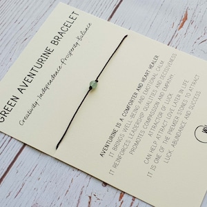 Pulsera de aventurina verde - Pulsera - Pulsera de cuentas de aventurina verde - Roca de aventurina - Pulsera de piedras preciosas - Regalo para ella - Regalo para él