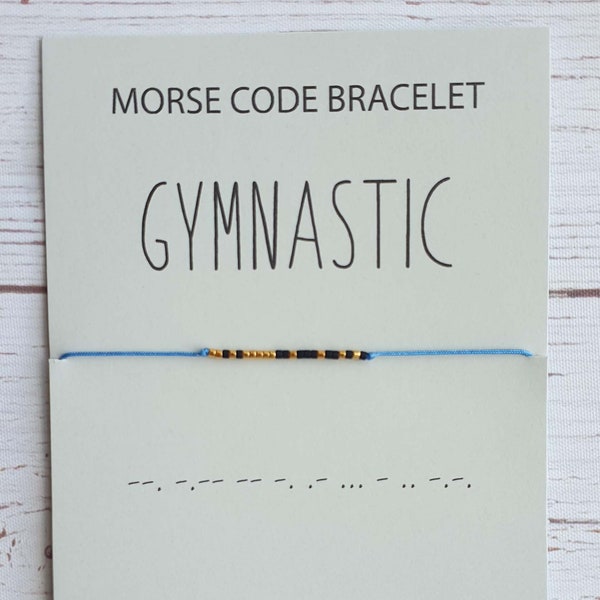 Gymnastik - Sport Morse Code Armband - Armband – Armband für Frauen und Männer – Gymnastik Schmuck - Botschaftsarmband - Freundschaftsarmband