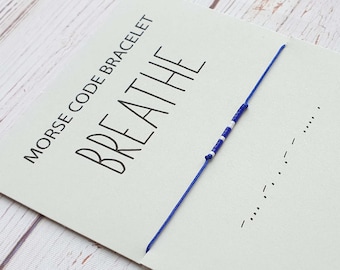 Breathe Morse Code Bracelet: Miyuki Delica Bead Message Jewelry