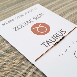 Zodiac Sign Morse Code Bracelet: Miyuki Delica Beads