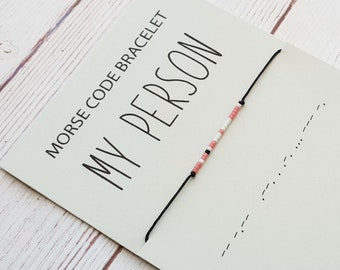 My Person - Morse Code Bracelet - Bracelet – Bracelet for Women and Men – Friend Jewelry - Message bracelet - Friendship Bracelet - Gift