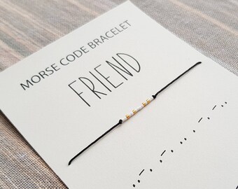 Friend Morse Code Bracelet: Miyuki Delica Beads, Secret Message