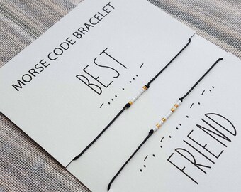 Miyuki Beaded Morse Code Bracelet Set – Friend Jewelry