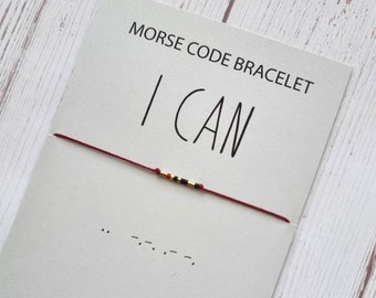 I Can Gift - Morse Code Bracelet - Bracelet – Bracelet for Women and Men – I Can Jewelry - Dream Big Bracelet - Friendship - I Can Gift