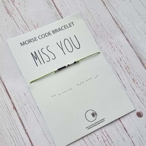 Bracelet Miss You - Bracelet Code Morse - Bracelet - Bracelet pour femme et homme - Bijoux - Bracelet message - Bracelet de l'amitié - Cadeau