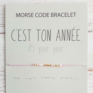 French Morse Code Bracelet: Miyuki Delica Beads, Friendship Jewelry