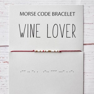 Wine Lover Morse Code Bracelet: Miyuki Delica Bead Jewelry