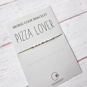 PIZZA LOVER - Morse code bracelet - Gift jewelry - Friendship Bracelet - Morse Code Jewelry - Matching Bracelet - Bracelet for Women Men