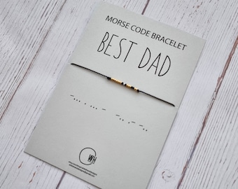 Dad Morse Code Bracelet – Miyuki Delica Beads, Hidden Message