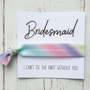 Hair Tie Bridesmaid Gift, Hair Tie Favors, Bridesmaid Proposal Gift, Wedding Party Bridesmaid Hair Ties, Bridesmaid, Bridesmaid Proposal