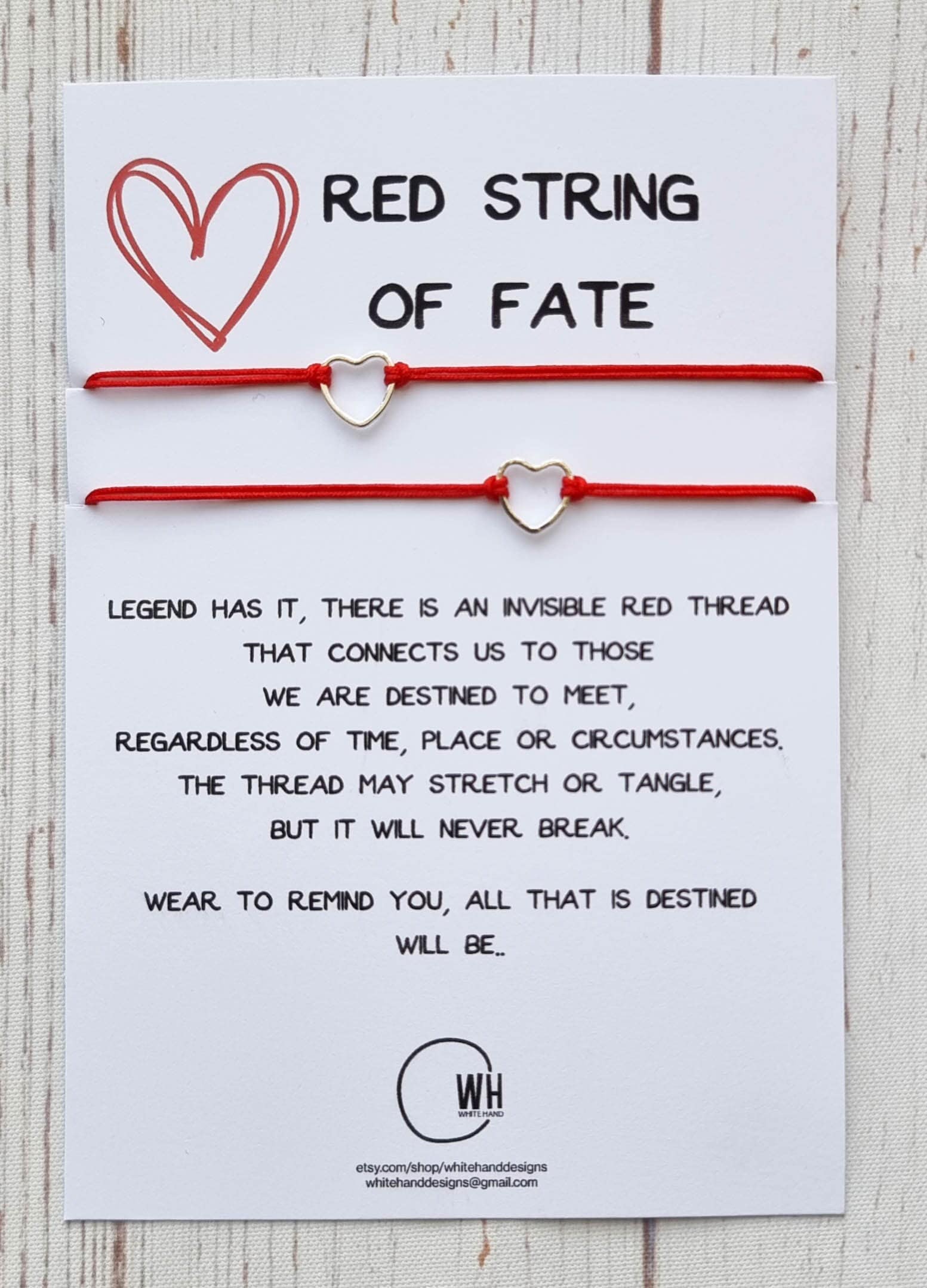 Red string bracelet sale etsy