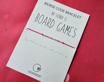 BOARD GAMES Morse Code Armband Mit Verschluss, Geschenk Armband, Brettspiele Schmuck, Hobby Armband Frauen Geschenk, Message Armband, Secret Hobby