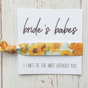 Bride&#39;s Babes Hair Tie Bridesmaid Gift, Hair Tie Favors, Bridesmaid Proposal Gift, Bridesmaid Hair Ties, Bridesmaid, Bridesmaid Proposal