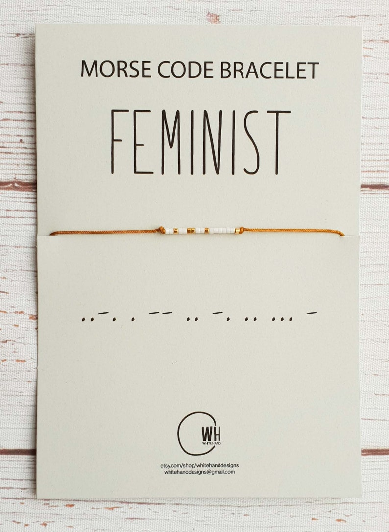 Feminist - Morse Code Bracelet - Bracelet – Bracelet for Women – Feminist Jewelry - Message bracelet - Friendship Bracelet - Feminist Gift 