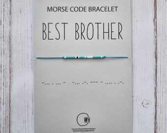 Best Brother Bracelet - Morse Code Bracelet - Bracelet – Bracelet for Men – Brother Jewelry - Friendship Bracelet - Brother Gift