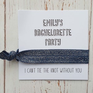 Custom Name Hair Tie: Bachelorette Party Favor