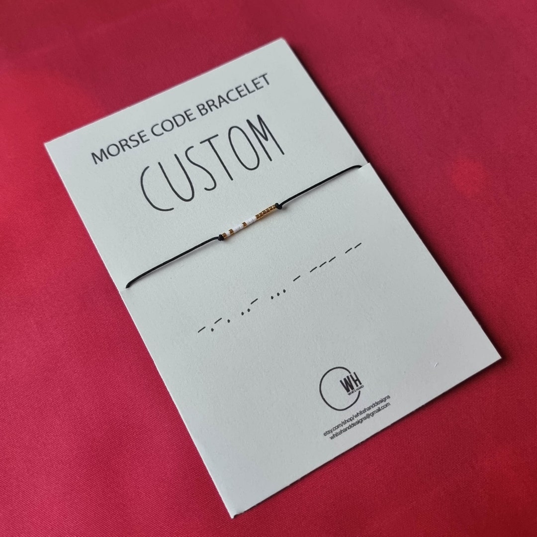 Custom Morse Code Bracelet: Personalized Hidden Message, Miyuki Beads ...