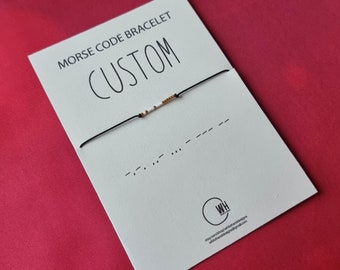 Custom Morse Code Bracelet: Personalized Hidden Message, Miyuki Beads