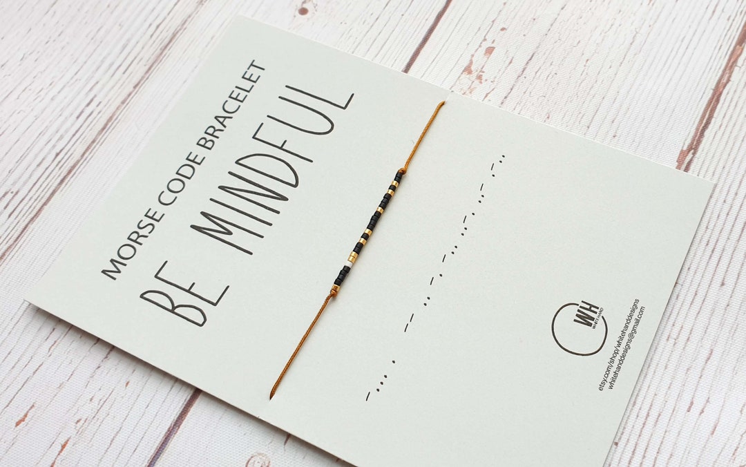 Mindful Morse Code Bracelet: Miyuki Delica Beads, Hidden Message - Etsy
