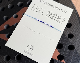 Padel Partner Morse Code Bracelet, Padel Partner Gift, Padel Bracelet, Padel Sport Jewelry