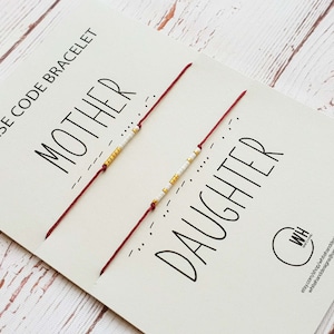 Mother and Daughter Morse Code Couple Bracelet – Morse Code Jewelry - Matching Bracelet - Bracelet for Women - Jewelry - Message Bracelet