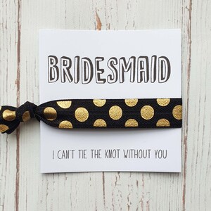 Hair Tie Bridesmaid Gift, Hair Tie Favors, Bridesmaid Proposal Gift, Wedding Party Bridesmaid Hair Ties, Bridesmaid, Bridesmaid Proposal