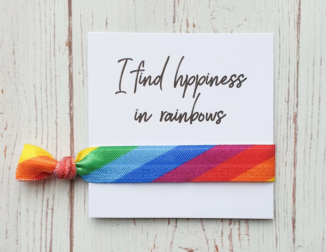Regenbogen Pride Haargummis - 4 Stück, 10x10 Cm, Bunte Streifen-Haarbänder Für Frauen & Mädchen