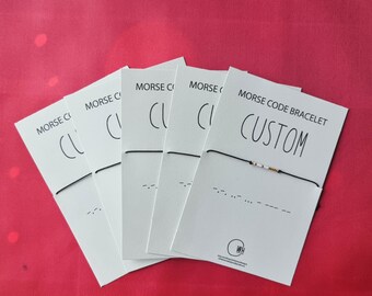 Set of Five Custom Morse Code Bracelets: Personalized Hidden Message