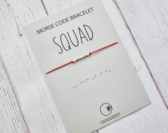 Squad Gift - Morse Code Bracelet - Bracelet – Bracelet for Women and Men – Squad Jewelry - Squad Bracelet - Friendship - Squad Gift