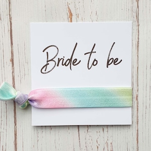 Bride To Be, Hair Tie Bachelorette Gift, Hair Tie Favors, Bachelorette party Favor, Wedding Party Bridesmaid Hair Ties, Bride Party