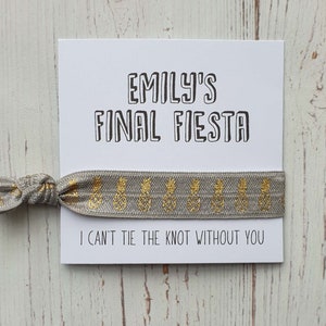 Custom Name Hair Tie: Bachelorette Party Favor