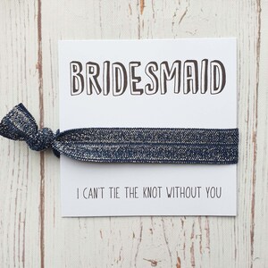 Hair Tie Bridesmaid Gift, Hair Tie Favors, Bridesmaid Proposal Gift, Wedding Party Bridesmaid Hair Ties, Bridesmaid, Bridesmaid Proposal